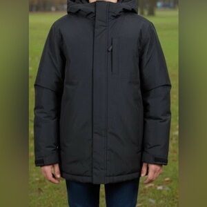 Children’s place size 7/8 black 3 in 1 coat jacket removable fleece insert